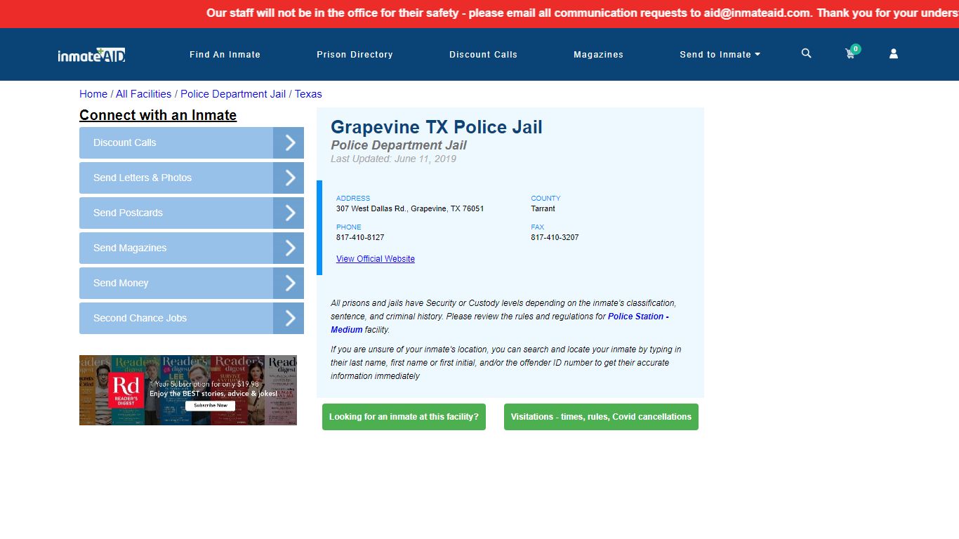 Grapevine TX Police Jail & Inmate Search - Grapevine, TX