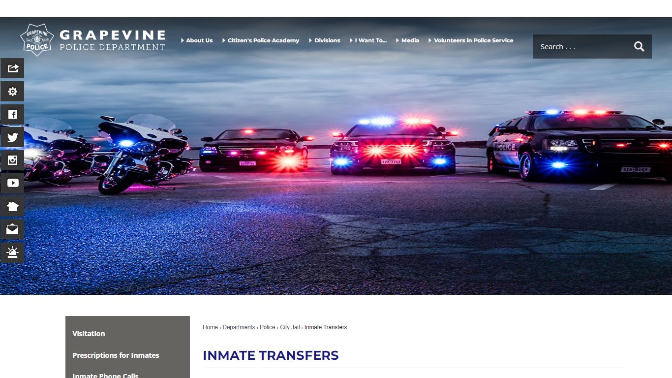 Inmate Transfers | Grapevine, TX - Official Website