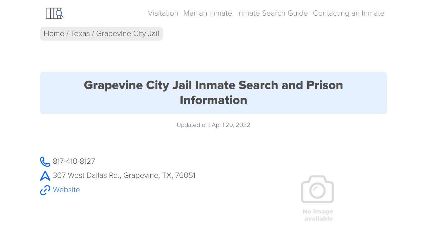 Grapevine City Jail Inmate Search, Visitation, Phone no ...